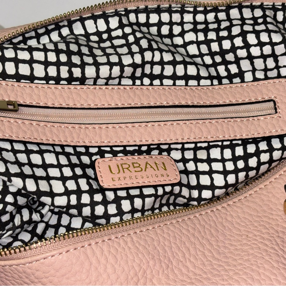 Blush Pink Pebbled Tote Bag Urban Expressions Torrey Purse Satchel Handbag - Picture 7 of 10